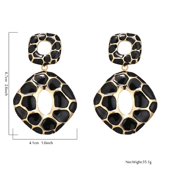 SAFARI earrings in giraffe print - Picture 2 of 6